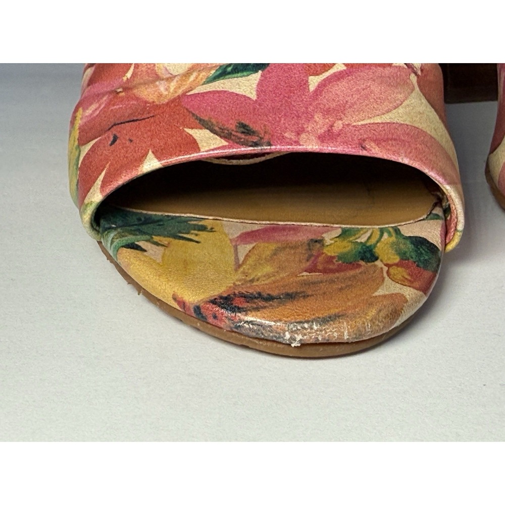 PATRICIA NASH Poema Leather Floral Mules/Open Toe Slides Women's 8.5 EUC - Picture 8 of 13